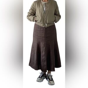 100% linen skirt by Mario Serrani Size L EUC